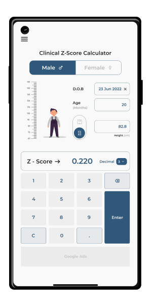 Z-Score Calculator App Screenshot 2 - Results Display